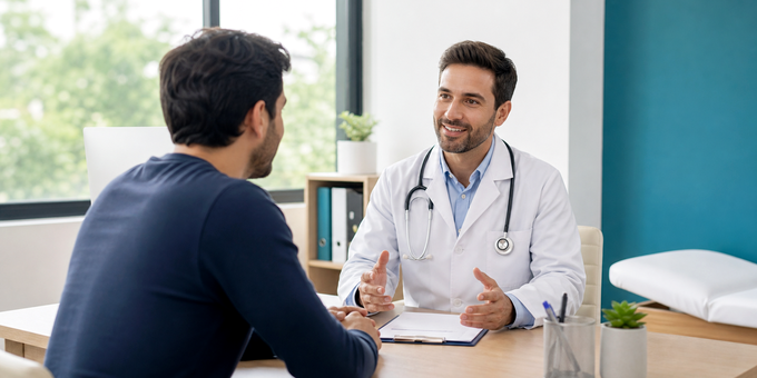 Consulta medica general en consultorio